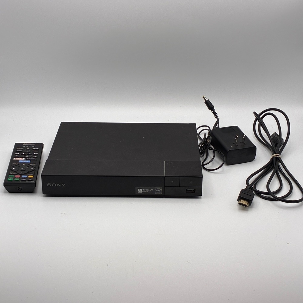 Sony Blu-Ray Disc DVD Player Black BDP-S3700 WiFi Streaming Remote HDMI Bundle